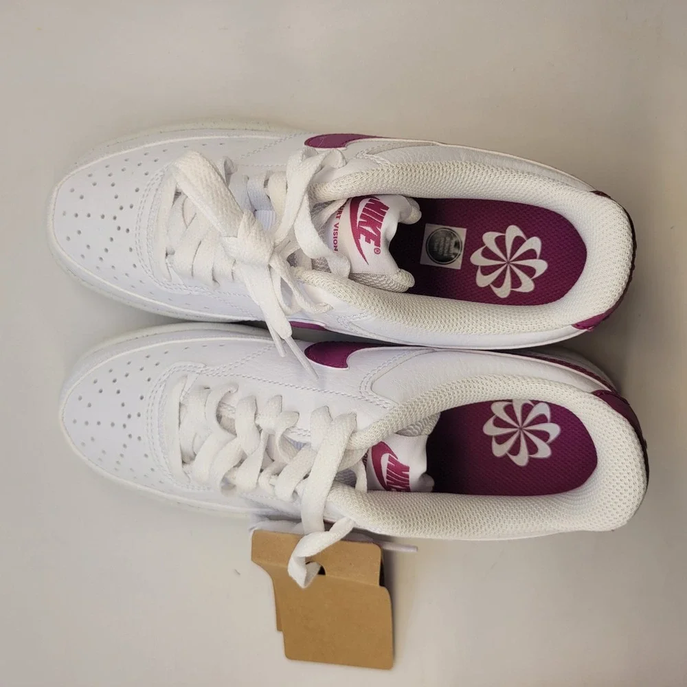 Nike Court Vision Low NN White Cactus Flower Purple DH3158-500 Womens Size 7 NEW